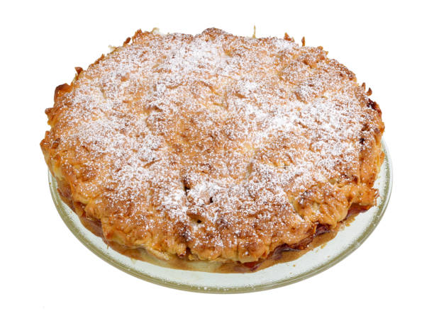 istock New Year's homemade apple pie with cinnamon . Isolated 1089024378