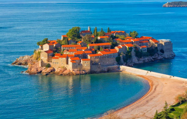 istock Sveti Stefan island in Budva, Montenegro 1089026430