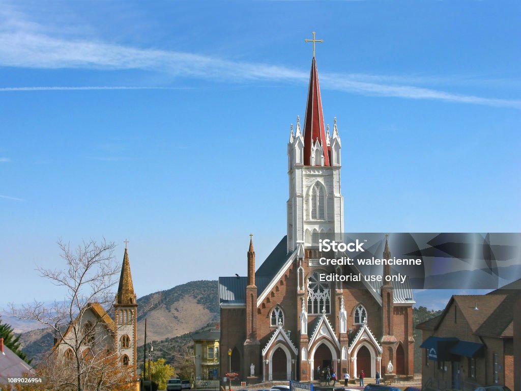 Nhà Thờ Công Giáo St Mary Tại Virginia City Nevada Hoa Kỳ Hình hình họa ...