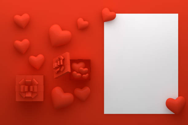 istock Gift Boxes, Hearts and Empty Greeting Card, Valentine's Day Concept 1089036402