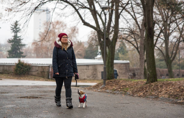 istock A woman with a dog 1089045908