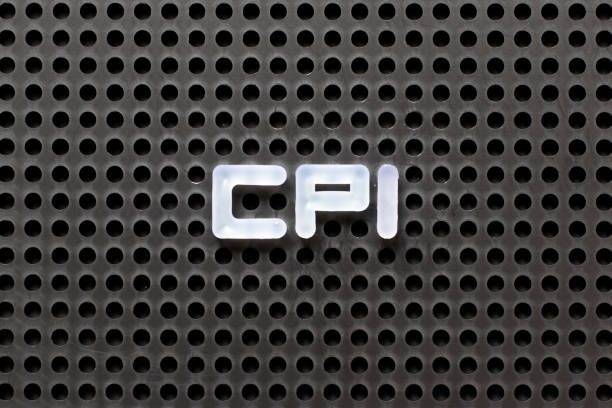 Black color pegboard with white letter in word CPI (abbreviation of Consumer Price Index)