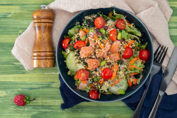 istock Fresh seafood salad with smoked salmon 1089050164