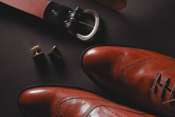 istock mens accessories. shoes with belt 1089050384