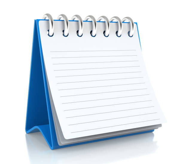 istock A paper white calendar stands on the table. Isolated on White Background - 3d Illustration 1089050508