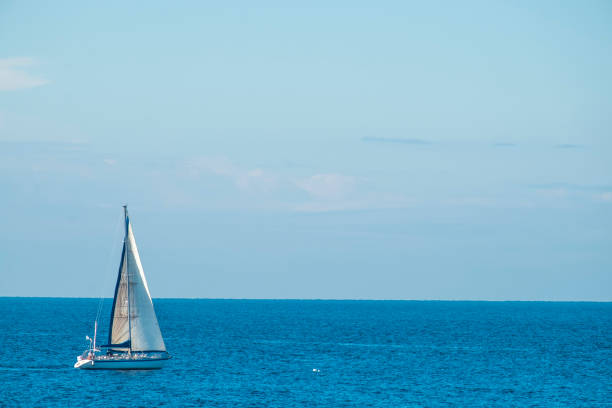 istock Sailboat Sailing On Sea Against Sky 1089053518