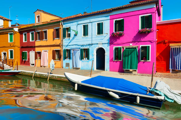 istock Colorful street on Burano 1089054162