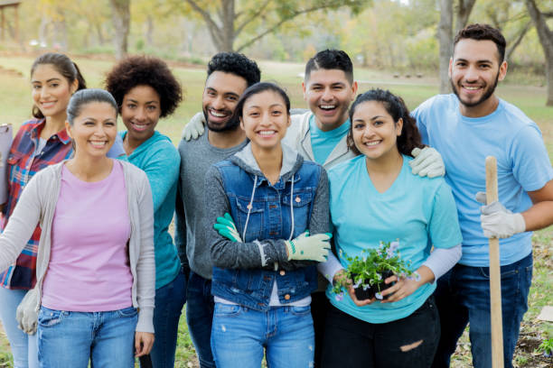 istock Cheerful group of volunteers 1089055478