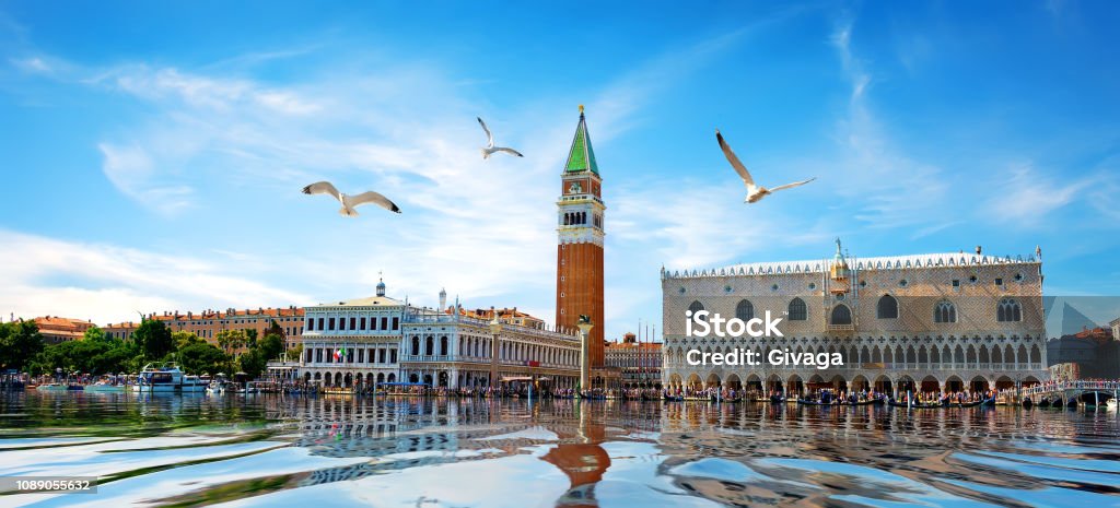 Front view of San Marco Front view of San Marco square in Venice at summer Venice - Italy Stock Photo