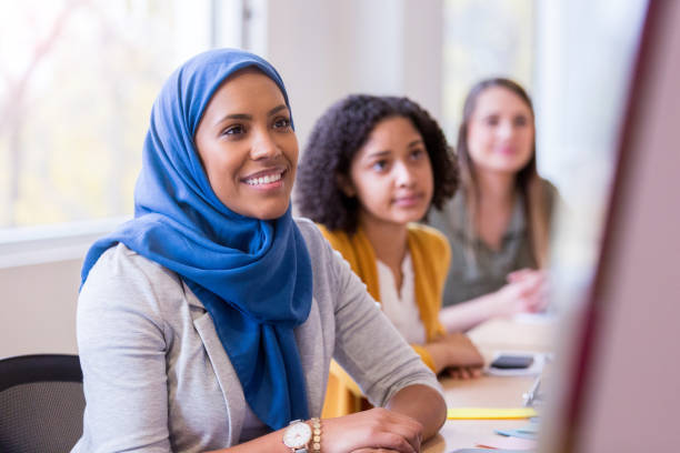 istock Creative female wears hijab as she works 1089055670