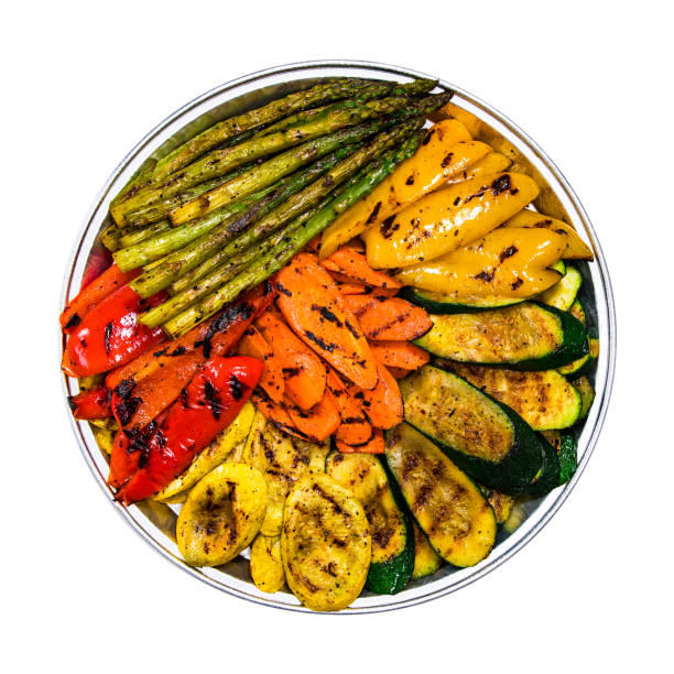 grillowana warzywna taca na warzywa - roasted vegetable zdjęcia i obrazy z banku zdjęć