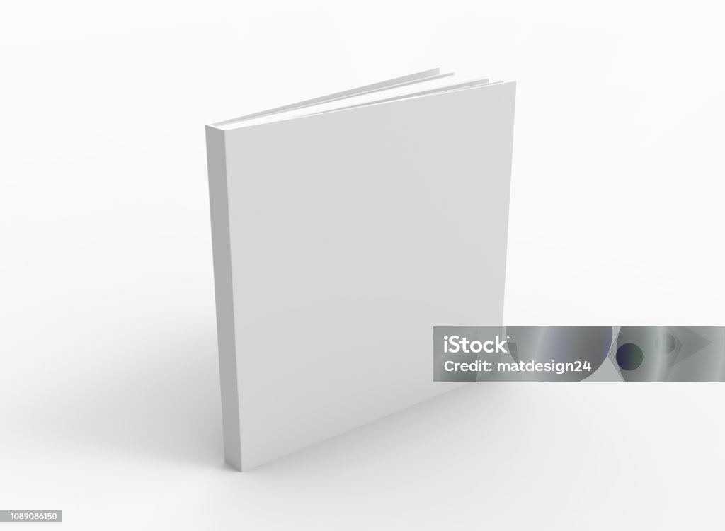 Blank book cover over white background Book Stock Photo