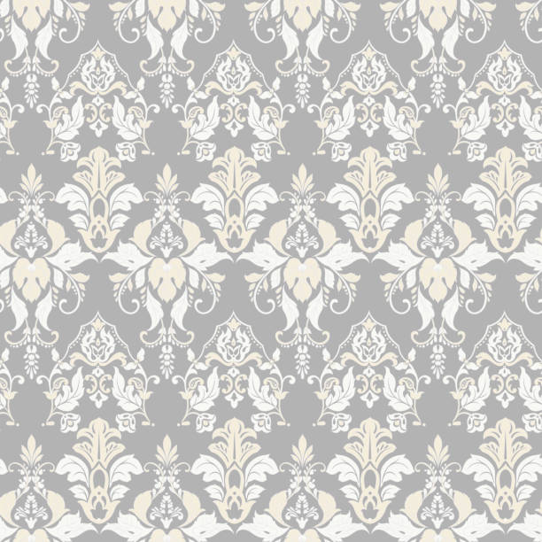 ilustrações de stock, clip art, desenhos animados e ícones de vector floral wallpaper. classic baroque floral ornament. - 3369