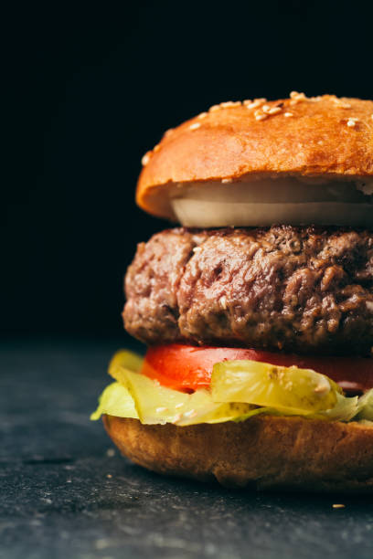 istock Fresh tasty burger close up 1089097682