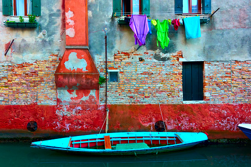 Old house by canal in Venice