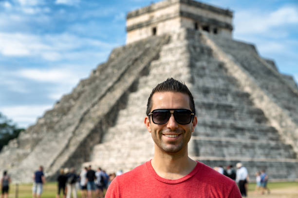 istock Tourist visiting Mayan ruins in Mexico 1089109054