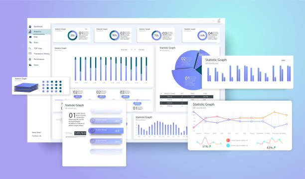 ilustrações de stock, clip art, desenhos animados e ícones de market trade. binary option. trading platform, account. press buy and sell transaction. money making. - kits de interface de utilizador