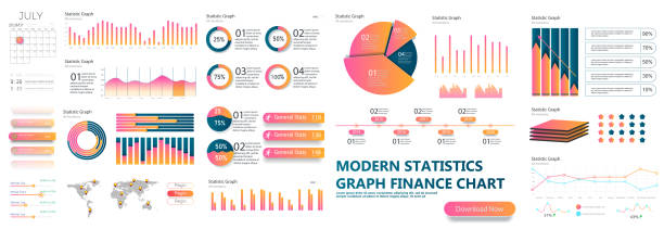 Presentation Template design. Business data graphs. Presentation Template design. medical infographics stock illustrations
