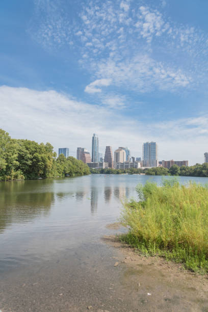 istock Austin downtown skyscraper from Colorado River and Lady Bird Lake 1089119824