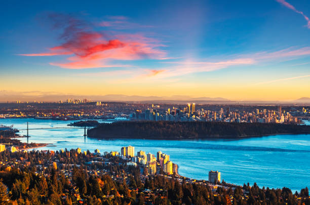 istock panoramic aerial view of vancouver skyline at twilight 1089124078