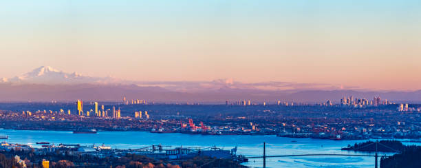 istock panoramic aerial view of vancouver skyline at twilight 1089124162