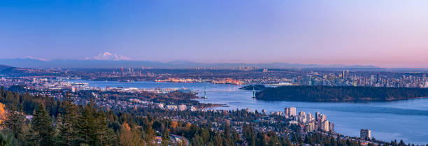 istock panoramic aerial view of vancouver skyline at twilight 1089124312