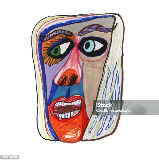 Human Face Stock Illustration - Download Image Now - Adult, Adults Only, Art