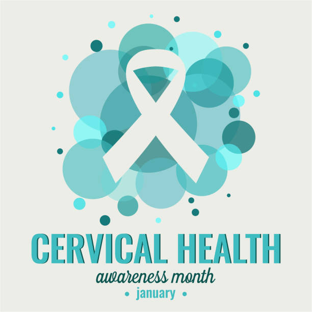 Cervical health month vector art illustration