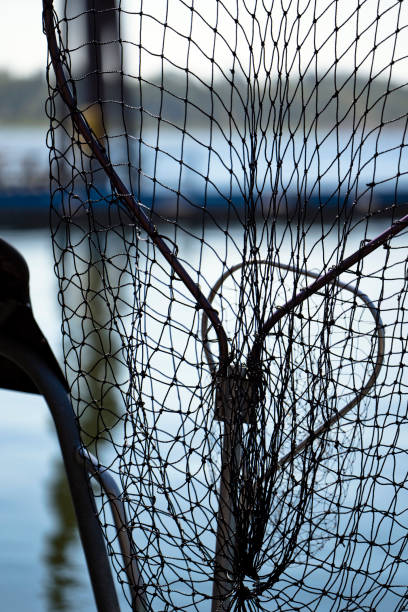 istock Big and small fishing nets for hooking fish 1089139706