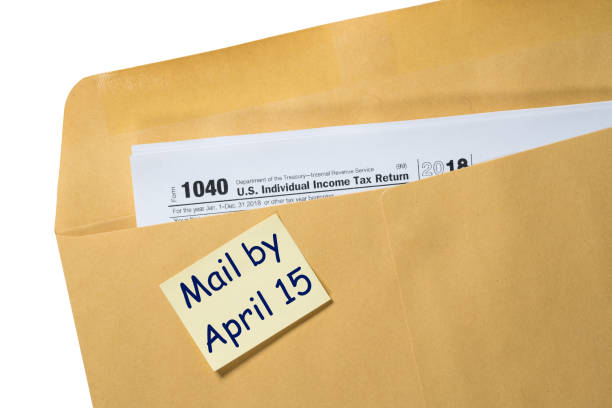 istock Tax Day reminder for April 15 on envelope 1089143656