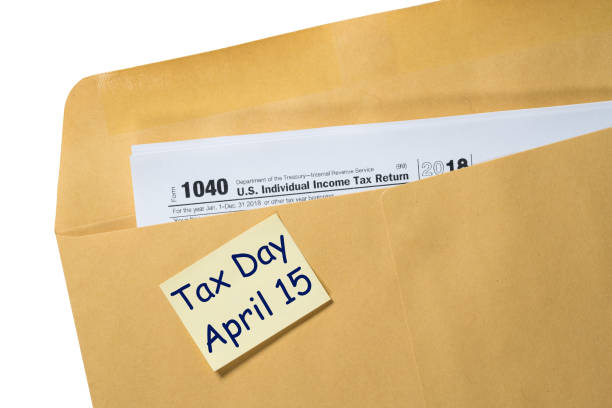 istock Tax Day reminder for April 15 on envelope 1089143856