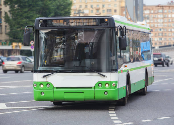 istock bus goes along street 1089145658