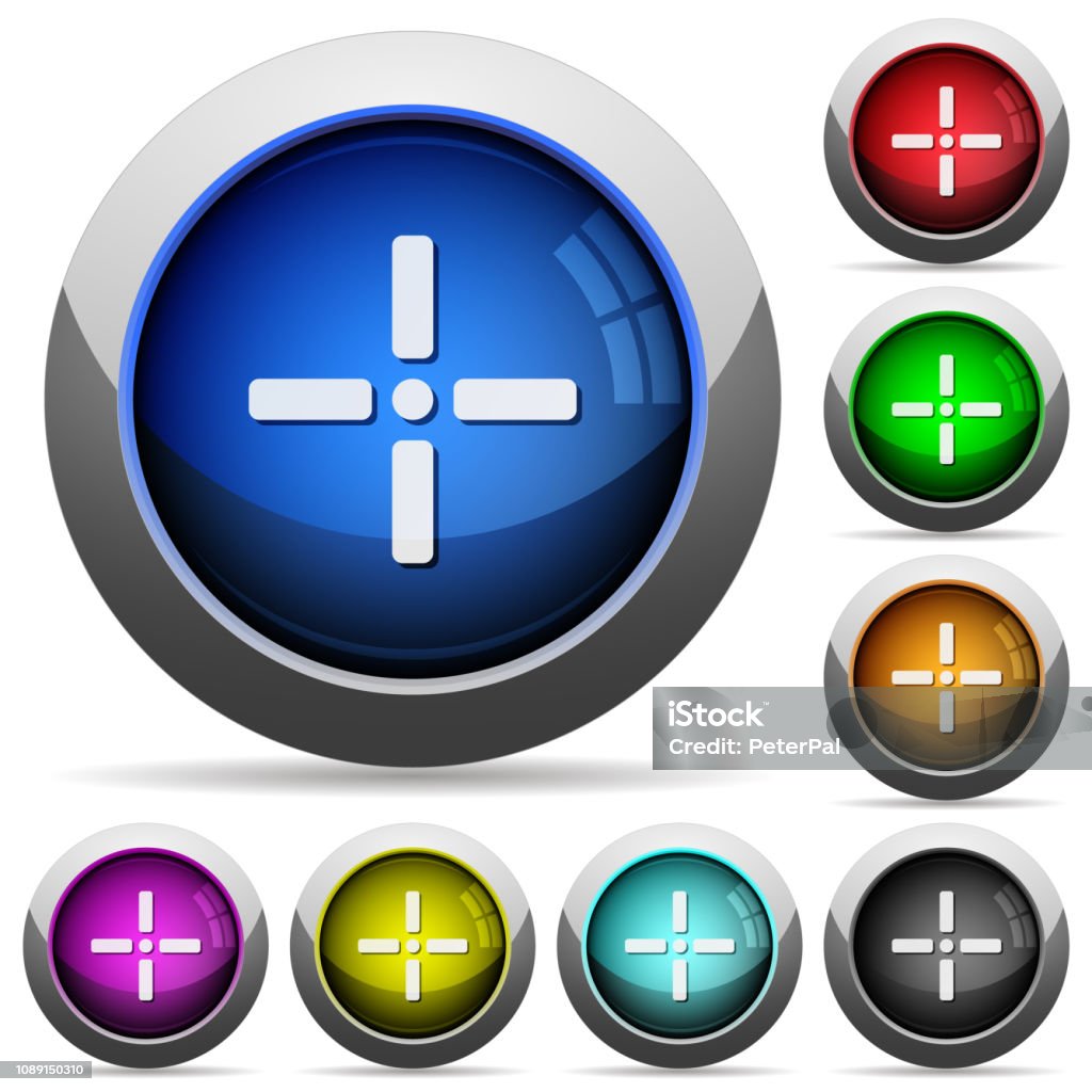 Precise Cursor Round Glossy Buttons Stock Illustration - Download Image ...