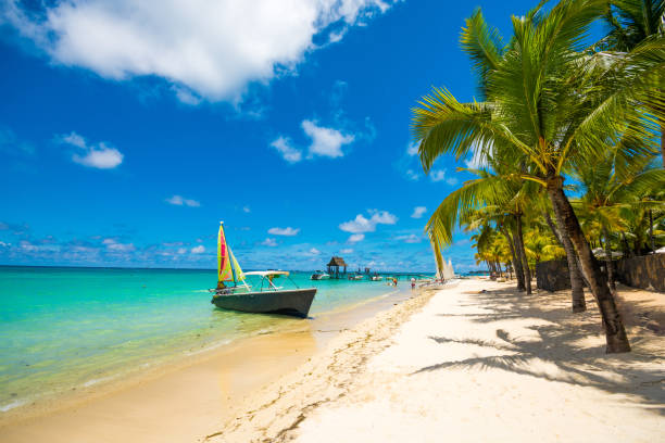 Mauritius famous beach