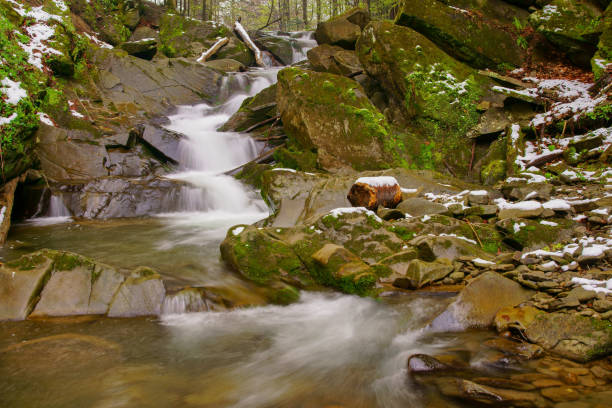 istock Waterfall on the Hulski stream in the Bieszczady Mountains 1089160610