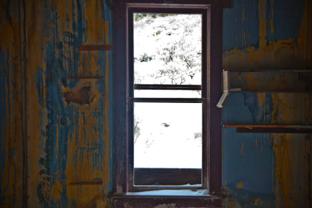 istock Looking out the Window of an Abandoned Cabin 1089165318