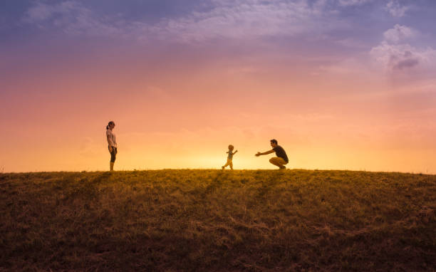 Happy family in the park