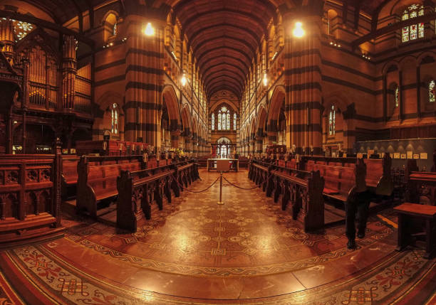 istock Interior of St Paul’s cathedral in Melbourne, Australia. Looking down central aisle. 1089175260