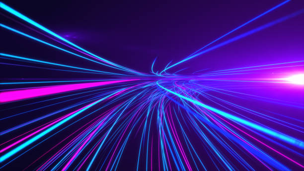 High Speed lights Tunnel motion trails High Speed lights Tunnel motion trails time machine photos stock pictures, royalty-free photos & images