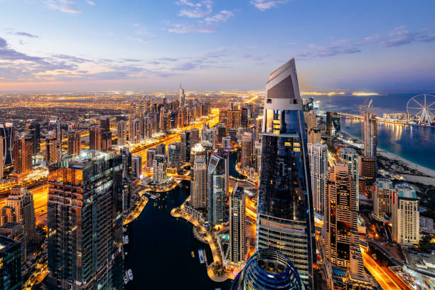 Dubai Marina Skyline at Sunrise