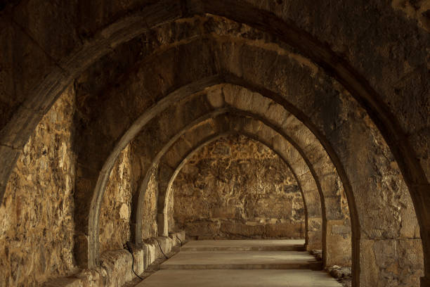 Sagalassos Acient City Historical Castle Column Ruins.