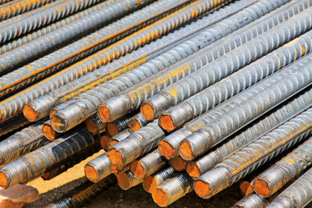istock Rebar piled up together, in the construction site 1089233396