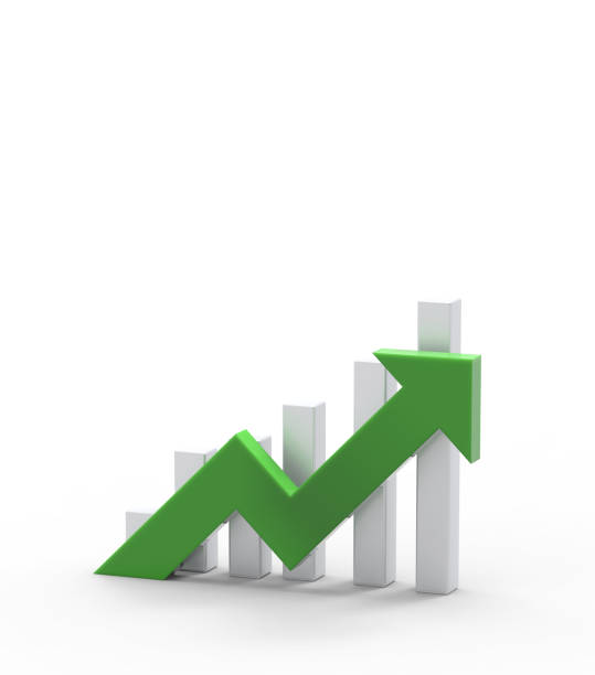 istock Green arrow and graph. Growing business concept.3D rendering. 1089238510