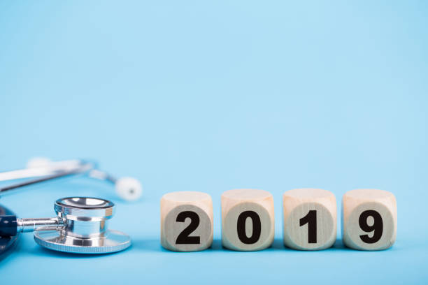 istock Stethoscope With 2019 Wooden Blocks 1089245744