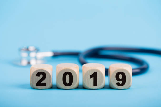 istock Stethoscope With 2019 Wooden Blocks 1089245752
