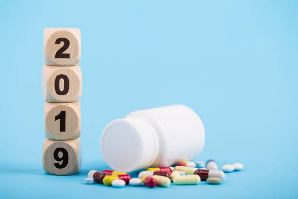 istock Medicine And Stethoscope With 2019 Wooden Blocks 1089245766