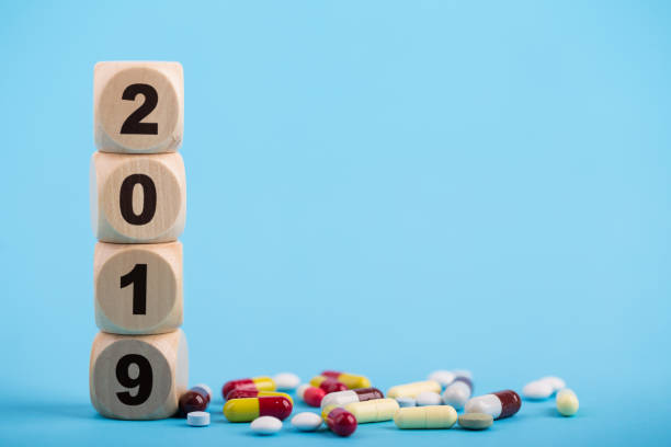 istock Medicine And Stethoscope With 2019 Wooden Blocks 1089245770