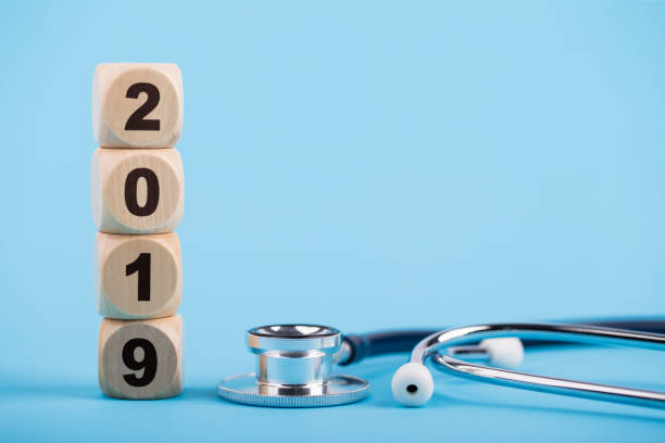 istock Stethoscope With 2019 Wooden Blocks 1089245774