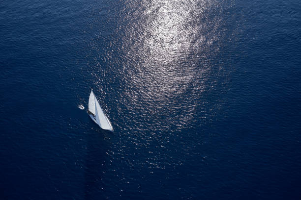 istock Sailing with sailboat, view from drone 1089266920