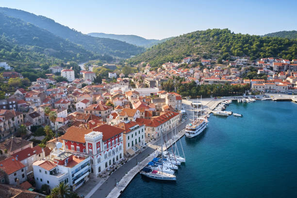 istock Vis town on island Vis, Dalmatia, Croatia 1089267004